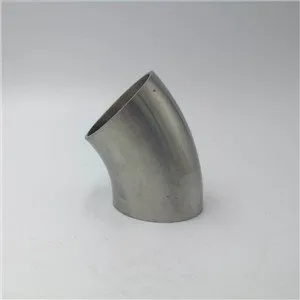 45 Degree Bend Sanitary Stainless Steel Pipe Fitting Clamped Elbow