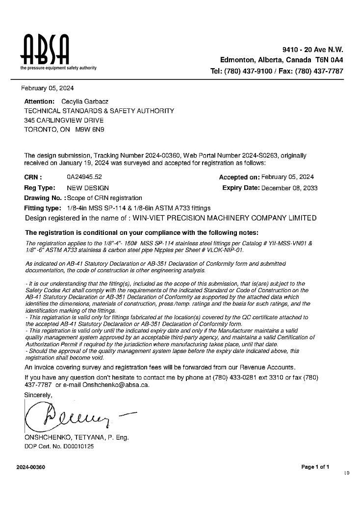 Win-Viet CRN Certificate (Alberta) Win-Viet CRN Certificate (Alberta)